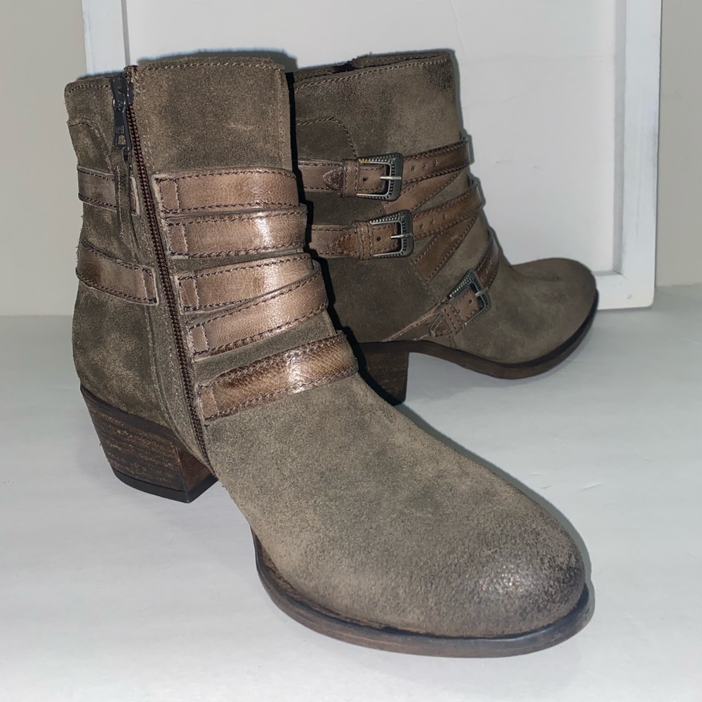 Brown ankle booties